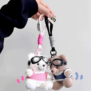 COD จี้ตุ๊กตาหมีน้อย 10cm นักบินหมีน้อย Styling พวงกุญแจตุ๊กตาหมีน่ารัก สามารถแขวนกระเป๋านักเรียนได้ ของขวัญวันเกิด