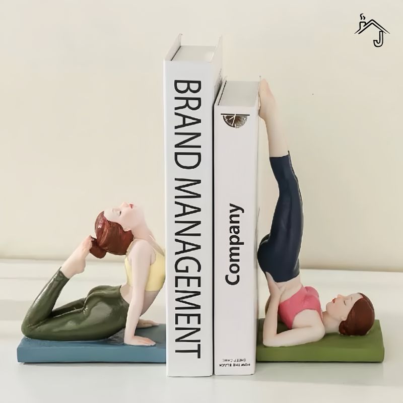 [JJ HOME] สาวโยคะ Bookend ตกแต่ง Creative Light หรูหราห้องนั่งเล่นตกแต่งบ้านหนังสือที่เชื่อถือได้ Hi