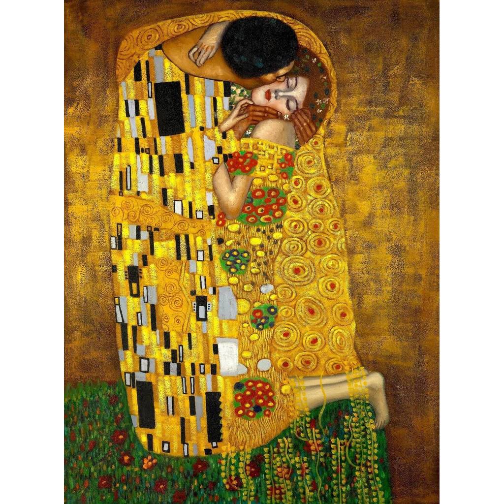 Gustav Klimt ภาพตกแต่งผนังขนาดจูบบนผ้าใบ