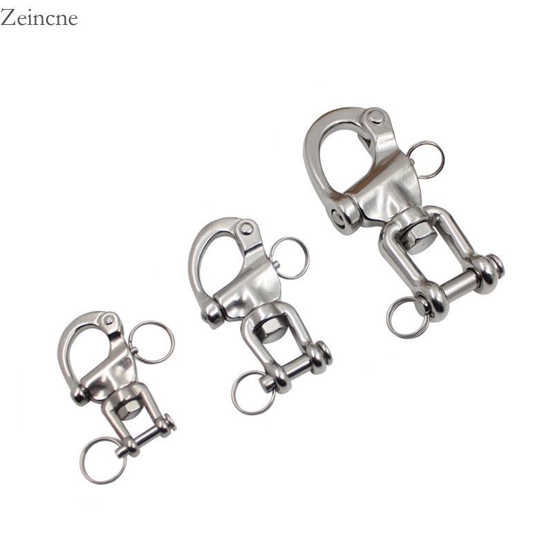Zein สแตนเลส FIXED Bail Snap Shackle สําหรับสร้อยข้อมือเรือใบ FIXED Bail Shackle