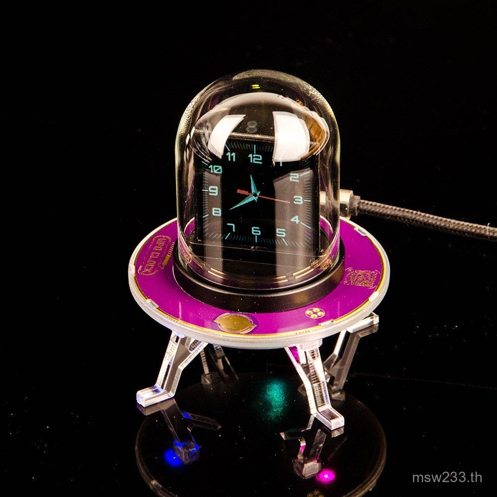 นาฬิกาผลิตภัณฑ์ Bitcoin แลกเปลี่ยนเรทสต็อกสภาพอากาศมัลติฟังก์ชั่น UFO-CLOCKGeekMagic Creative Patent