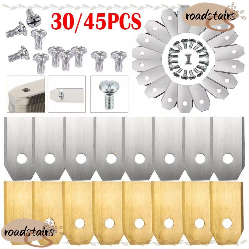 RODSAIRS 30/45PCS ชุดใบมีดตัดเครื่องตัดหญ้า, สวนหญ้าเปลี่ยนใบมีด Trimmer, Courtyard อุปกรณ์ซ่อมสําหร
