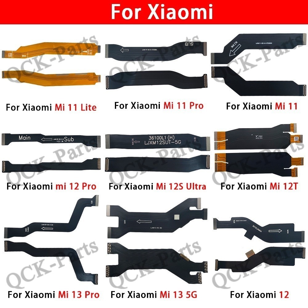 สําหรับ Xiaomi Mi 13 12 12T 12S Ultra 11T 11 Lite Pro USB จอแสดงผลเมนบอร์ดหลัก Flex CABLEอะไหล่ซ่อม + จอแสดงผล LCD Flex