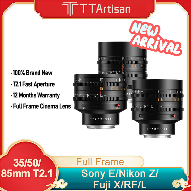 TTArtisan 35mm 50mm 85mm T2.1 Full Frame Creative Dual Bokeh Cine เลนส์สําหรับ Sony E Nikon Z Canon 