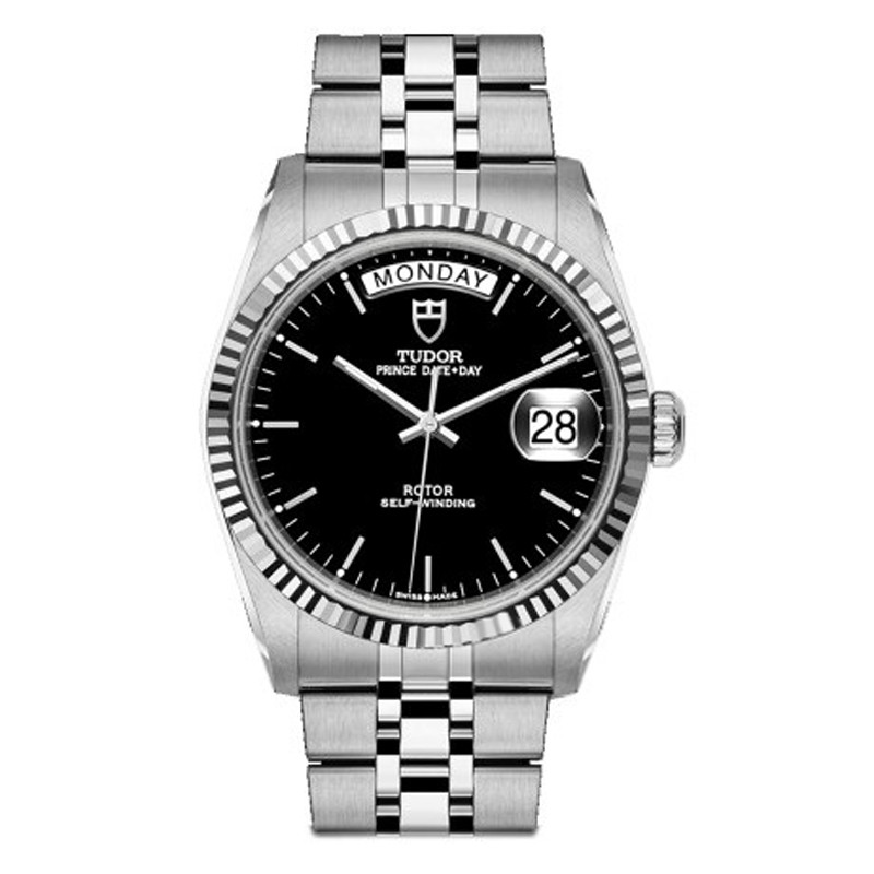 DT/dutorese Watch Prince Series 76214 นาฬิกาผู้ชายกลไกอัตโนมัติหน้าปัดสีดําเหล็ก