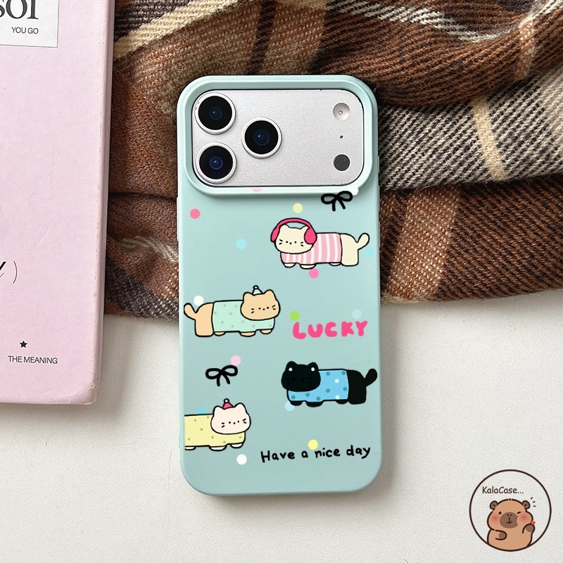 สําหรับ Xiaomi 14 Civi 4 Pro 3 Poco F7 F6 X5 Pro Ultra F5 X7 X6 X4 GT M6 5G เคสโทรศัพท์น่ารักที่มีสีสันแมว Polka Dot Bow ตลกการ์ตูน Frosted นุ่มปลอกกรณี