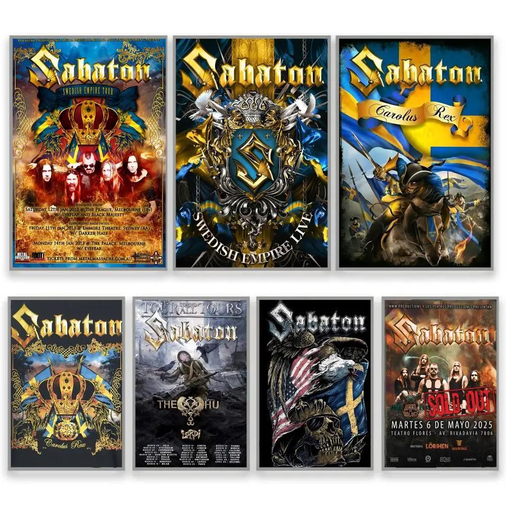 โปสเตอร์ปกอัลบั้มวงเมทัล S-Sabaton ลายอนิเมะแนวฮ็อต นักร้อง OST ภาพยนตร์ ความละเอียดสูง กันน้ำ ติดผน