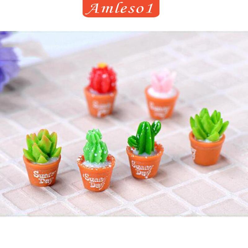 [Amleso1] ARTIFICIAL SUCCULENT PALLNTS ในหม้อ - DECOR สําหรับ OFFICE HOME DESK TABLE