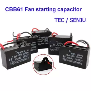 SiamTool คาปาซิเตอร์ พัดลม​ มีสายไฟ ตัวเก็บประจุ Capacitor คอนเดนเซอร์พัดลม CBB61 1.5uF/1.8/2.0/3.5uF อะไหล่พัดลม