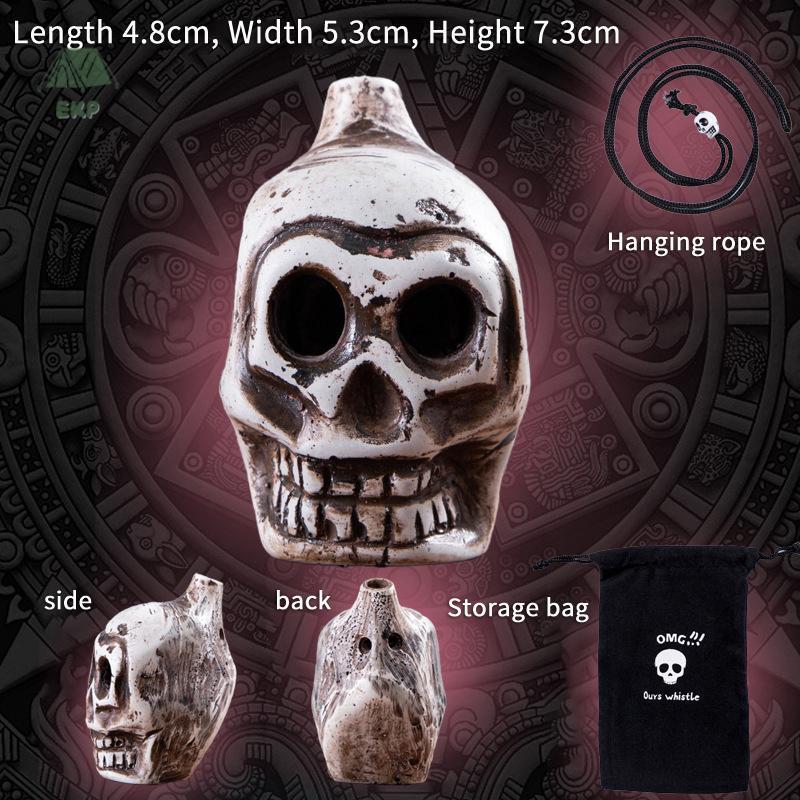 [EKP] Aztec Death Whistle Loud กรีดร้อง Aztec Death Whistle โครงกระดูกแปลกใหม่ นกหวีด Halloween Part