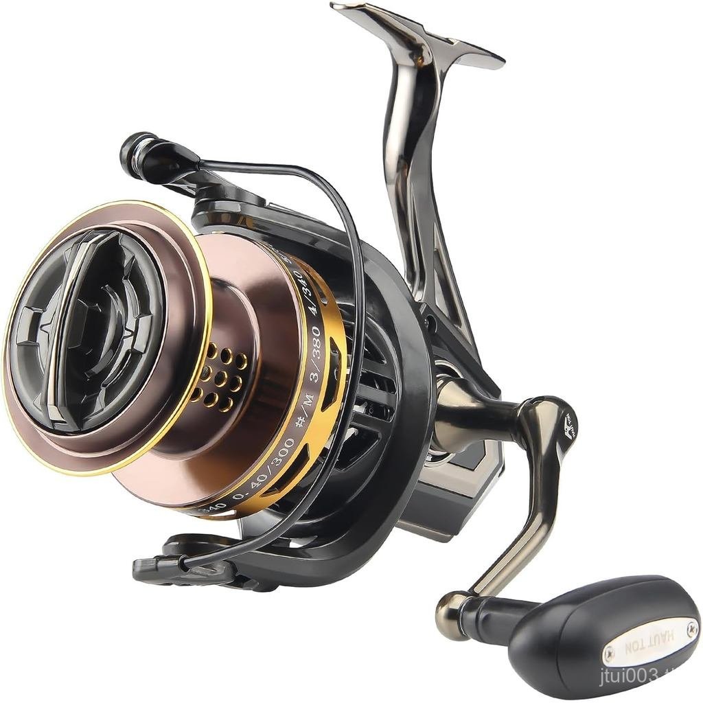 HAUT TON 8000/10000/12000 Big Game Surf Spinning Fishing Reel,20KG Drag Power. แบริ่งปลอดบุหรี่, ที่