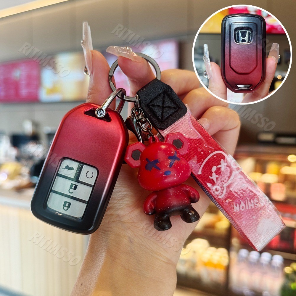 Soft TPU กุญแจรถ Fob สําหรับ Honda Vezel, City, Civic, Jazz, BRV, HR-V - รถอุปกรณ์เสริม