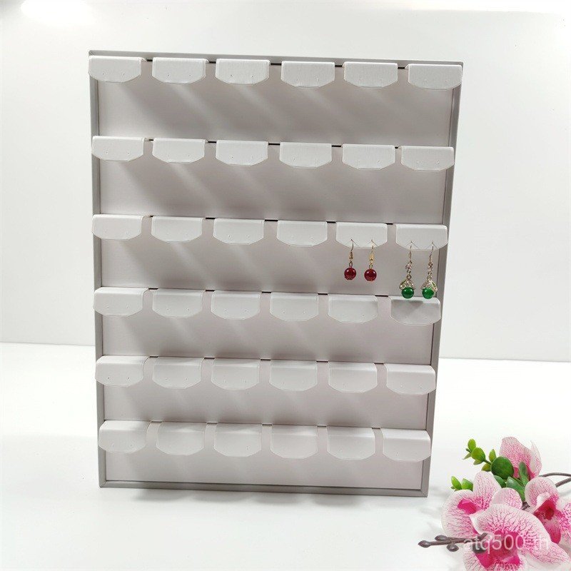 ต่างหูสร้อยคอต่างหูชั้นเก็บชั้นวางจอแสดงผลวางถาดชั้นวางเครื่องประดับชั้นวางจอแสดงผลแนวตั้งสดต่างหูระ