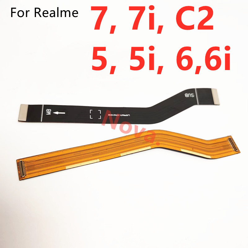 บอร์ดหลักสําหรับ Realme 7i / C2 / 7 / 5 / 5i / 6 / 6i LCD เมนบอร์ด Flex Cable Repair Part