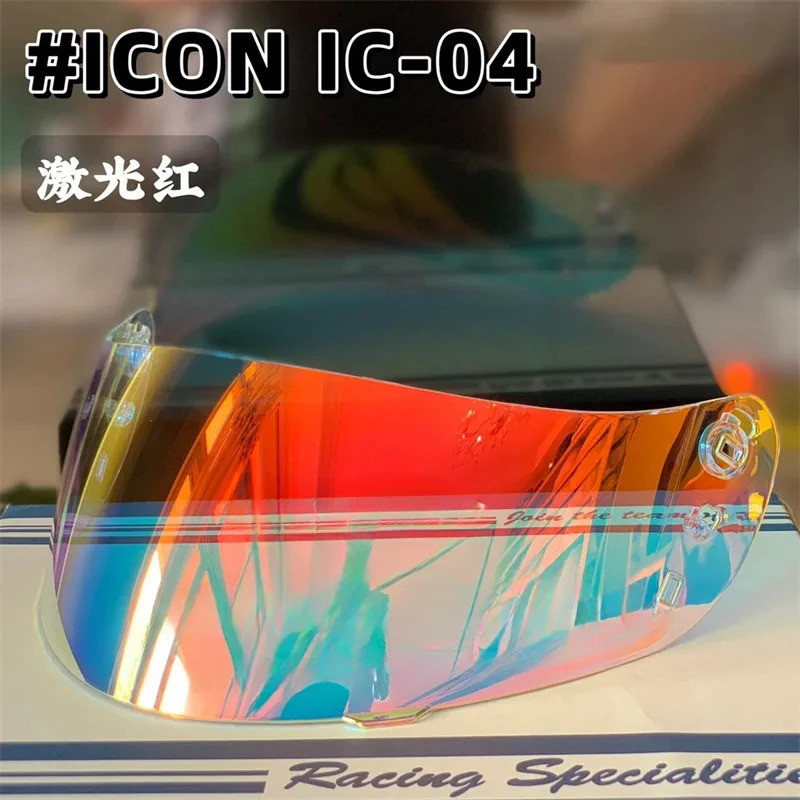 ReadyStockOptics Shield ICON IC-04 Airframe Pro Airmada Airform Helmet Visor Blue Iridium RED CHROME