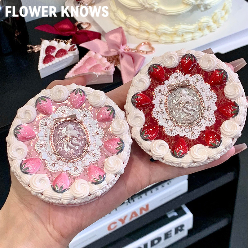 FLOWER KNOWS Pressed Powder Persistent กันน้ําและกันเหงื่อ Fine Powder Texture Pressed Powder Facial