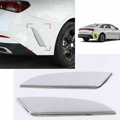 For Kia K5 2021-23 LX LXS EX Chrome Steel Rear Bumper Spoiler Air Vent Cover 2x