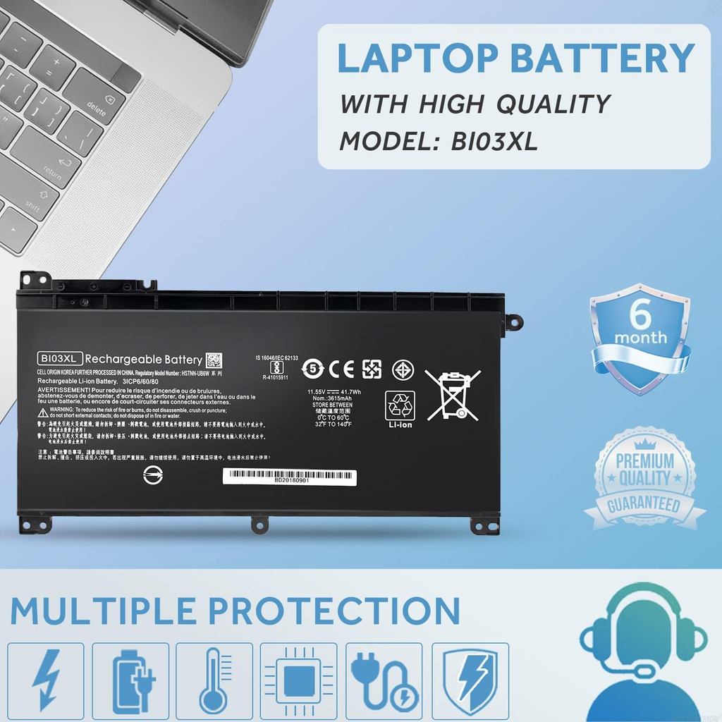 BI03XL Battery Compatible with HP Pavilion X360 M3-U 13-U M3-U001DX M3-U103DX 13-U100TU 13-U118TU St