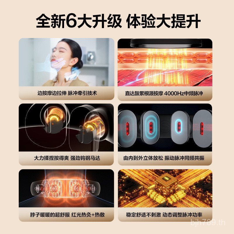 กระเป๋า SKG Pulse K5-3 คอดึงเครื่องนวดแสงสีแดงกระดูกสันหลังส่วนคอไหล่คอนวดประคบร้อน Noble HL7O