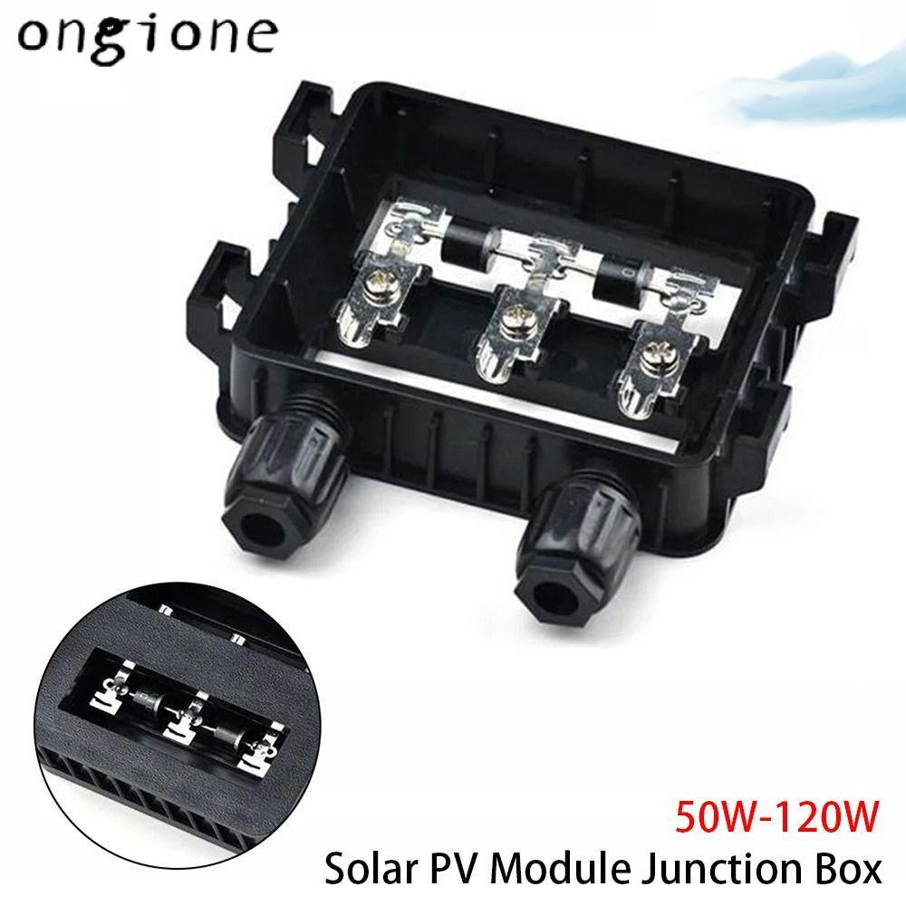 ONGIONE 1 ชิ้นกล่อง, 50 W-120 W 6A IP65 กันน้ํา PV โมดูลกล่อง,สีดําสําหรับ 6.5A แผงเครื่องมือทดสอบไฟ
