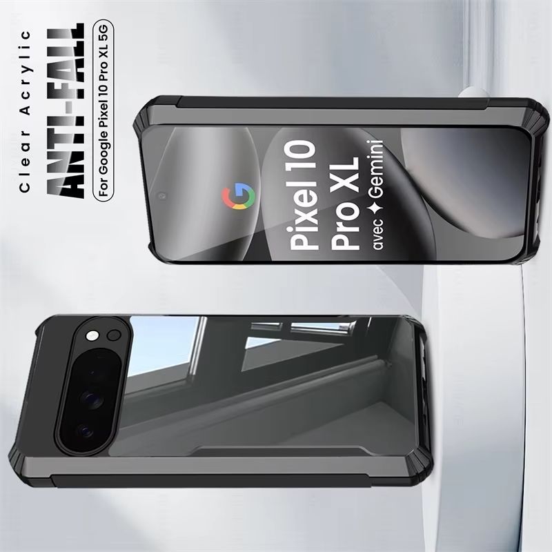 อะคริลิคใสปกหลังสําหรับ Google Pixel 10 Pro XL 5G กรณี PC + TPU เกราะปลอกกันกระแทก Pixel10 Pixel10Pr