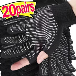 ถุงมือไนลอนระบายอากาศ ใช้งานได้ทั้งฟิตเนสและขี่จักรยาน มีหน้…