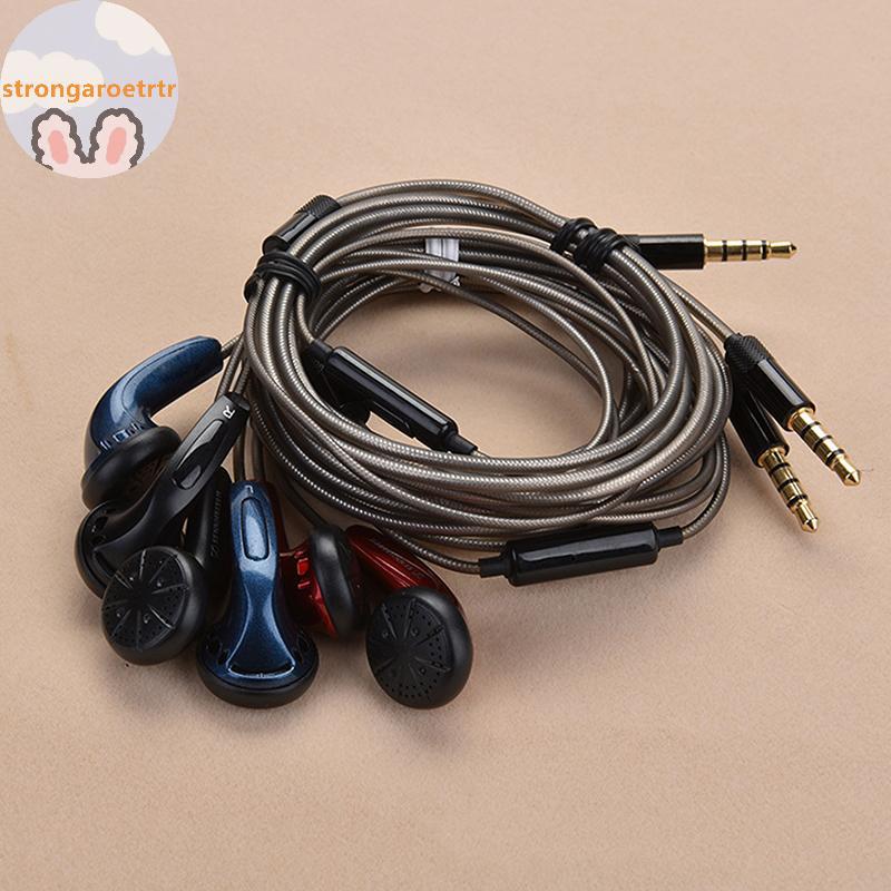 Strongaroetrtr DIY MX500 Heavy Bass หูฟังหัวแบนหูฟังหูฟังพร้อมไมโครโฟนคุณภาพสูง Study Sports หูฟัง V