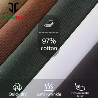 Yooka เสื้อเชิ้ตแขนยาวชาย กระดุม ตัวเข้ารูปสลิมฟิต สำหรับธุรกิจทางการ สีพื้น คุณภาพสูง ระบายอากาศดี สวมใส่สบาย ดีไซน์เรียบง่าย สำหรับธุรกิจและแคมปัส