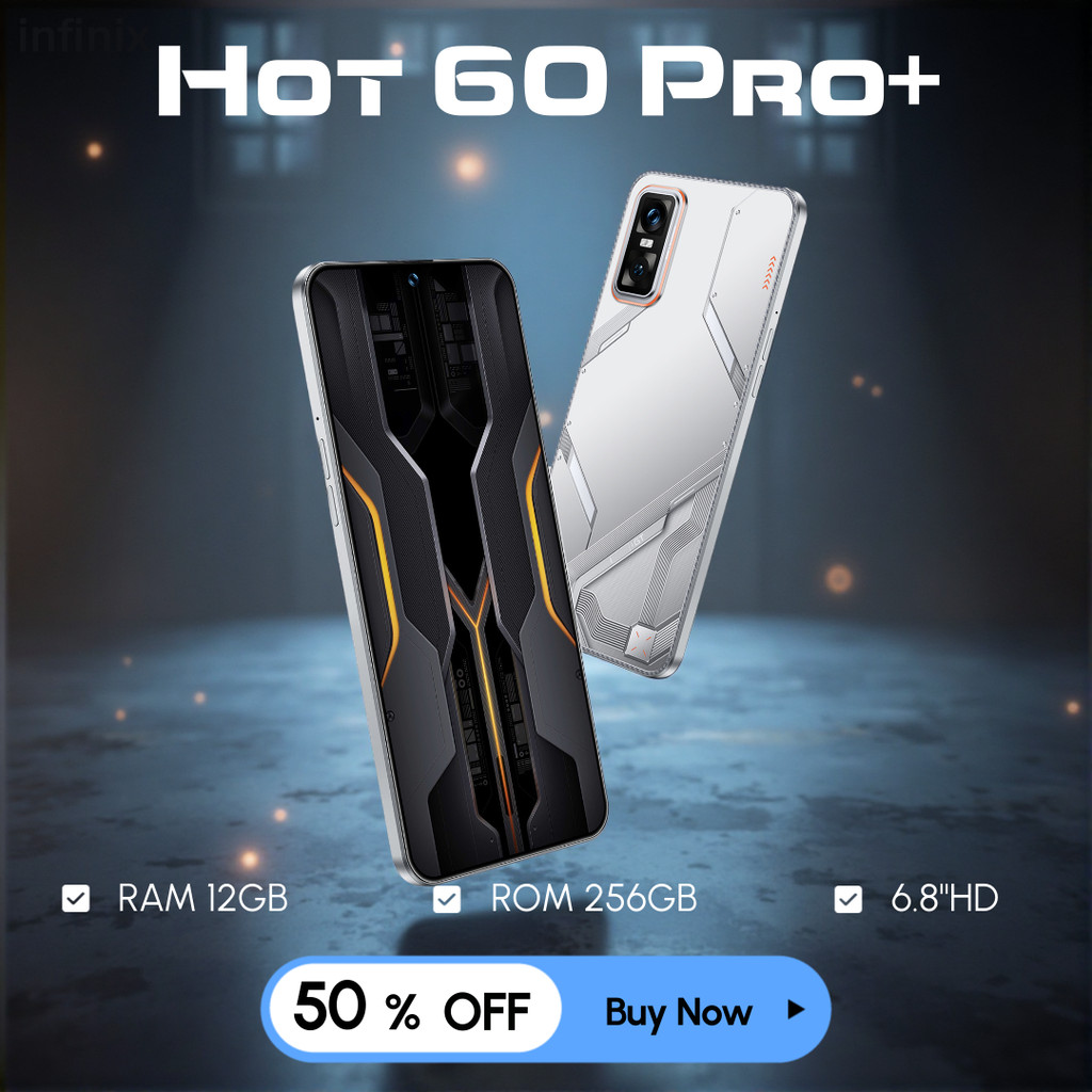 INFINIIX HOT 60 Pro มือถือ RAM 12GB ROM 256GB รับประกันไทย จัดส่งไว COD