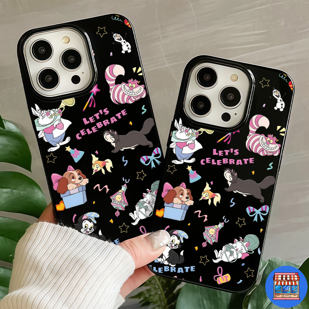 CODที่ไทย เคสโทรศัพท์13 แมวหมากระต่าย เคสวาวเยลลี่แบบเรียบ For iPhone17 11 12 13Pro MAX 14 15 16PLUS X XS XR 7/8/SE2/SE3