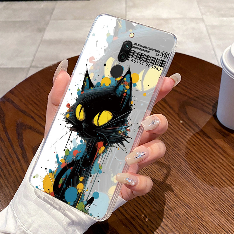 ปลอกสําหรับ Xiaomi Redmi 8 / Redmi 8A ซิลิโคนใส Jelly Soft TPU ฝาหลังกระต่ายน่ารักแมว Dinasaur เคสโทรศัพท์ - รูปที่ 6