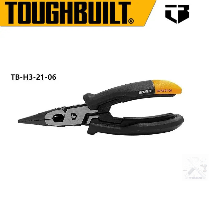ToughBuilt TB-H3-21-06 คีมปากแหลมอเนกประสงค์ 6" - เหล็กโครมวานาเดียมสําหรับงานหนัก