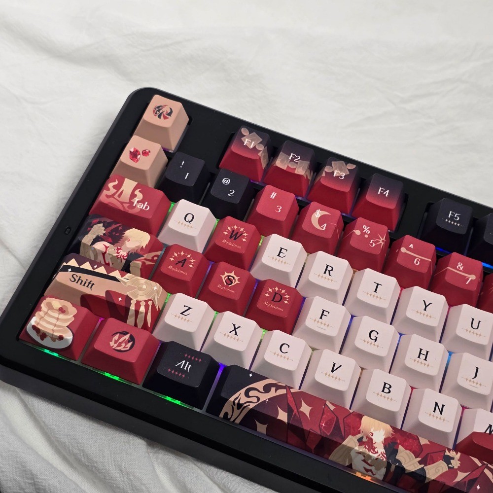 Mydei Keycaps Cherry / MOA โปรไฟล์ 120 คีย์ PBT Wooting Aula F75 Mechanical Keycap Dye Sublimation Cool บุคลิกภาพอะนิเมะ Keycaps Honkai: Star Rail Keycaps
