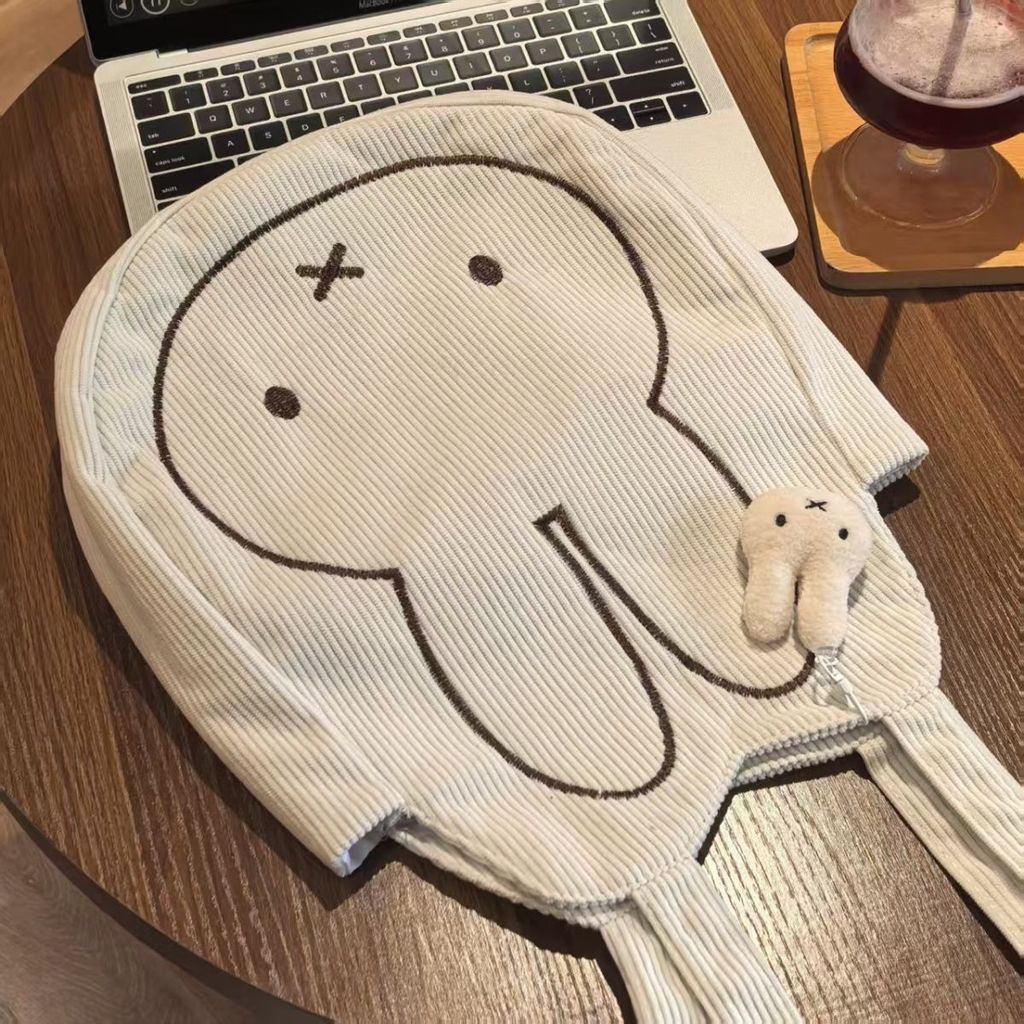 Miffy Tote Bag กระเป๋าถือใบใหญ่สำหรับทุกวัน สไตล์คาเฟ่ พร้อมพื้นที่เก็บของมากมาย | พิ้งกี้ฮาเวน