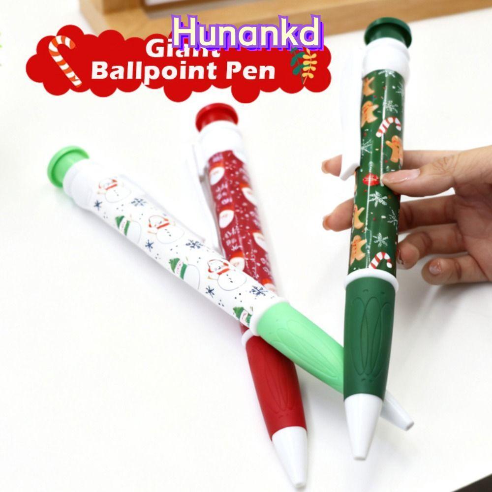 HUAN ปากกาลูกลื่นยักษ์, 28.5 ซม.ของเล่นแปลกใหม่ขนาดใหญ่ปากกา,Multi-functional Christmas พิมพ์ Performance Props Oversize ปากกาลูกลื่นคริสต์มาสของขวัญ