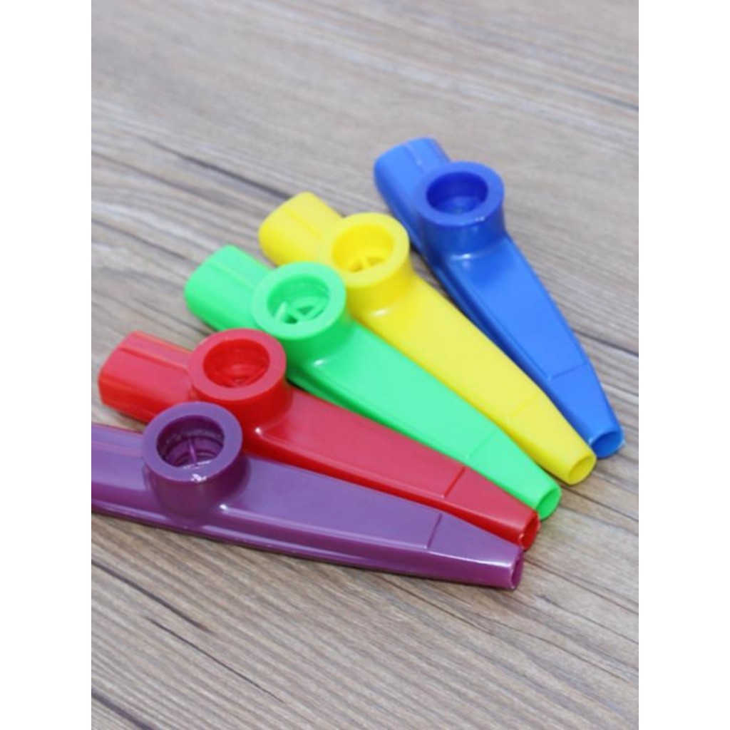 ของเล่นพลาสติก kazoo Early Education kazoo เครื่องเพอร์คัชชันเครื่องดนตรีมาพร้อมกับขลุ่ยของเล่นพลาสต