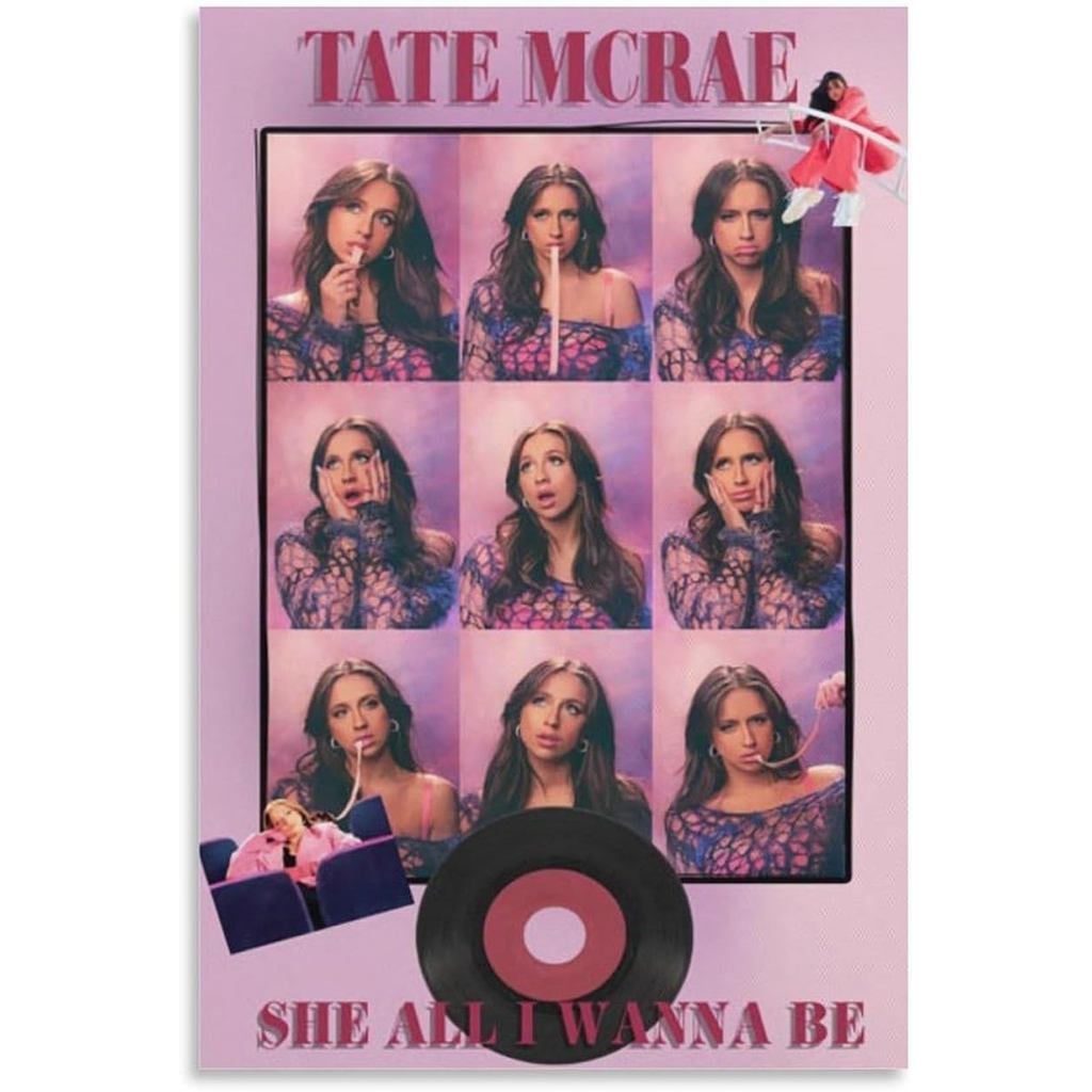 8FH2K9L MN4P7 Tate Mcrae 1 Canvas Poster Wall Decorative Art Painting Living Room Bedroom Decoration