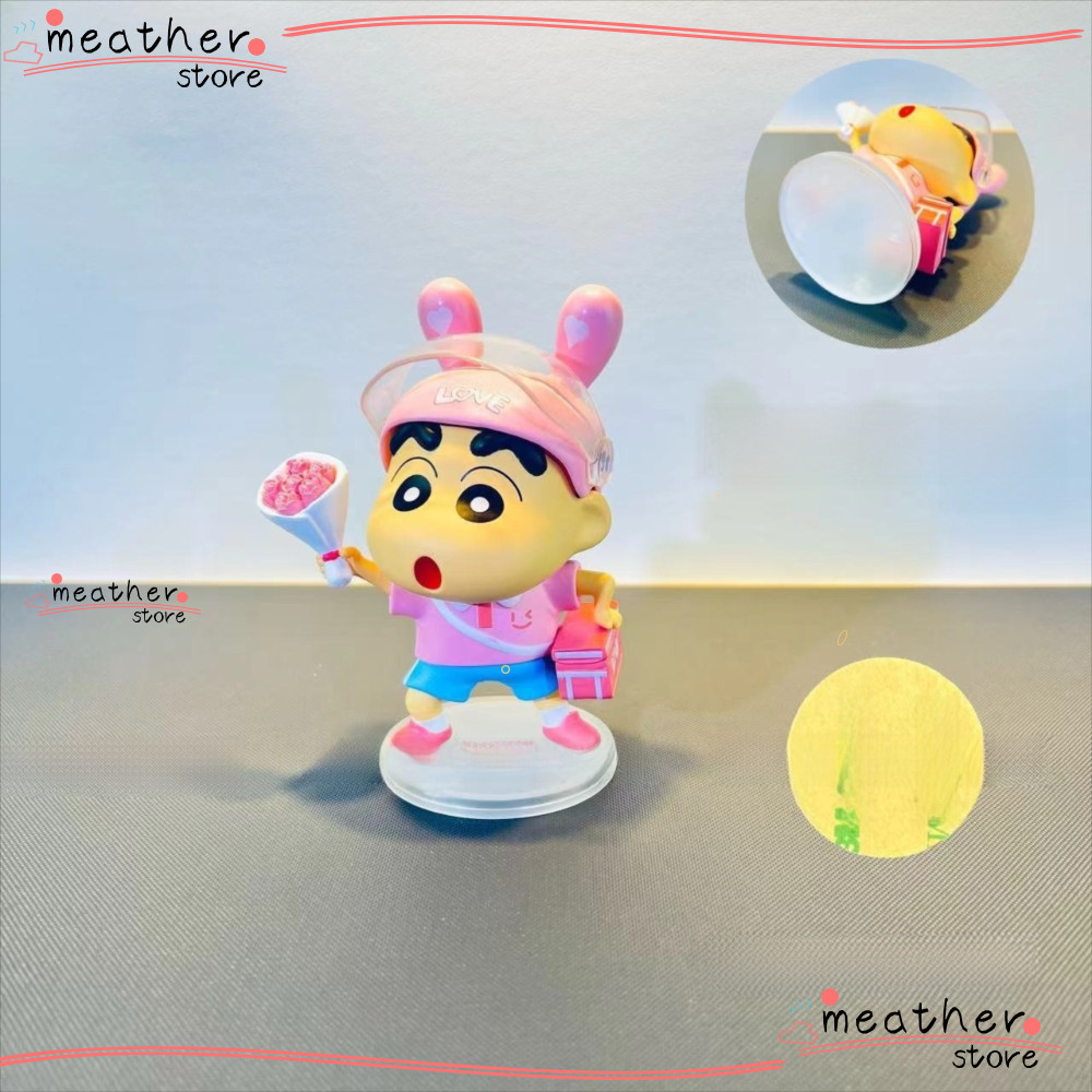 MEATHERSTORE Crayon Shin-Chan เครื่องประดับ, 12 ซม.Nohara Shinnosuke ส่งดอกไม้ Crayon Shin-Chan, คอล