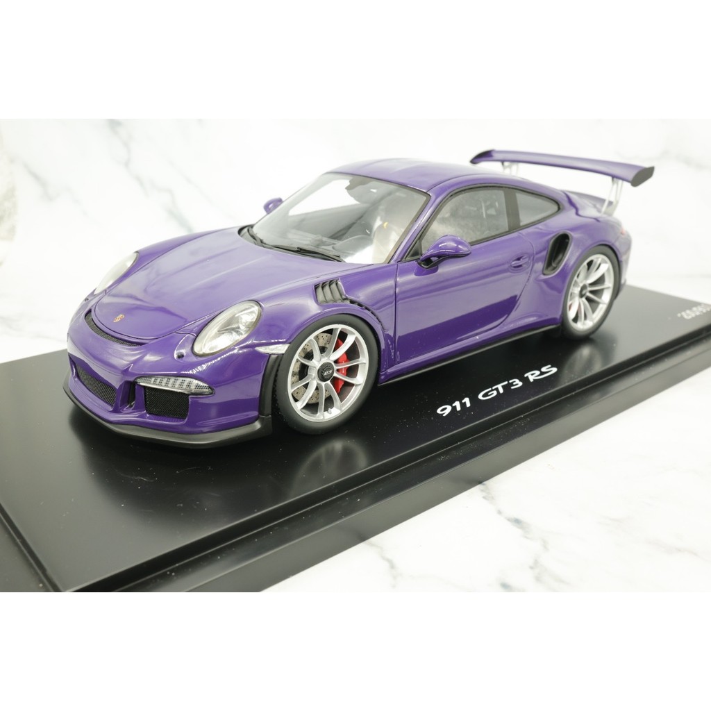 [คลังสินค้าพร้อม] Porsche Original Factory Package 1/18 Porsche 911 gt3 rs 911gt3rs Purple Porsche O