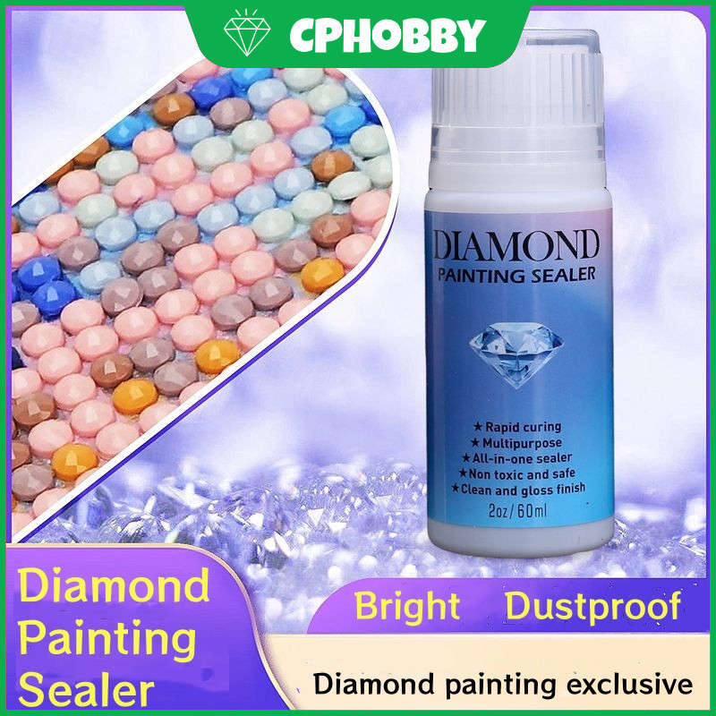 CPDiamond Painting Sealer, 5D Diamond Painting Glue Permanent Hold & Shine Effect Sealer, Fast-Dryin