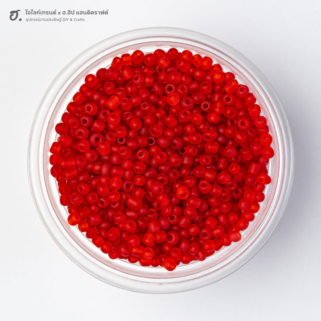 ลูกปัดเม็ดทราย 3 มม. โทนแดงอมส้มผิวด้าน สไตล์โบฮีเมียน Spiced Paprika