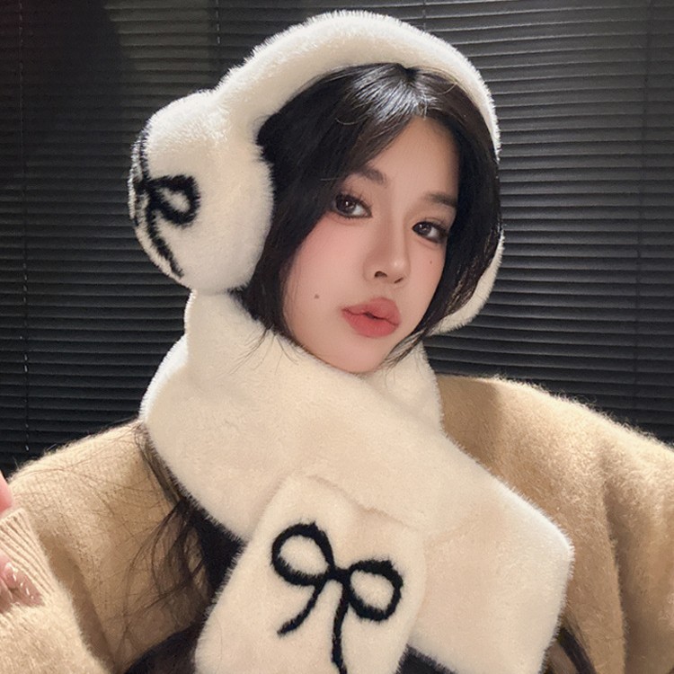 ถุงหูกันลมหนาวแบบพับได้สำหรับหญิง ออกแบบมาในสไตล์Bowknot สวมใส่ง่ายและเหมาะกับทุกโอกาส DL251