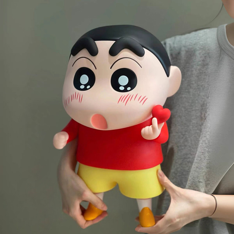 Crayon Shin-chan Piggy Bank การ์ตูน Shin-chan เดสก์ท็อปเครื่องประดับน่ารักเด็กเหรียญผู้ถือ