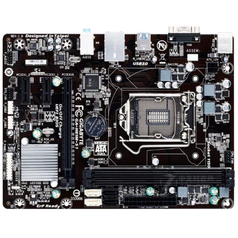 ใหม่ 1150-เข็ม Gigabyte/Gigabyte H81M-S1/DS2/S2PH/D3 เมนบอร์ด H81 VGA DDR3
