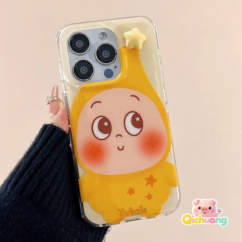 3Dดาวเคสโทรศัพท์สําหรับXiaomi 17 Pro Max 15T 15 14T 14 13T 13 12X 12S Mi 11 11X 11i Pro Ultra Liteปกหลังน่ารักอ้วนหน้าVibrant Twinkle Starปลอกเด็กกรณีปก