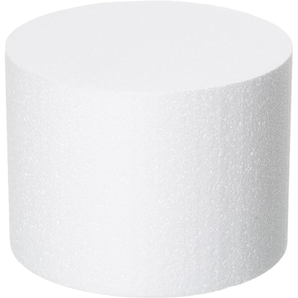 8 x 6 Inch Foam Cake Dummy 1 Pack White Dummy Cakes Styrofoam Sets Fake Cake Dummy Rounds for Crafti