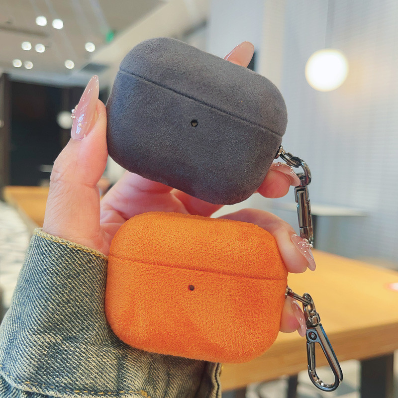 เหมาะสําหรับ AirPods4 AirPods 4 Air Pods 4 Air Pods4 4th Generation หนังหูฟัง Suede หูฟัง Shock-resi