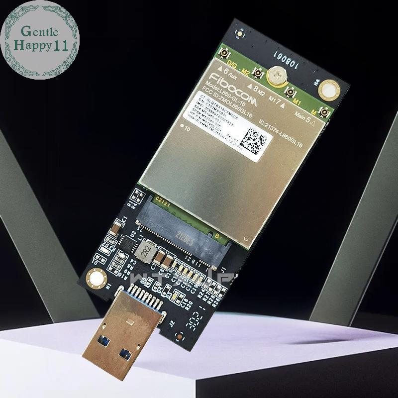 GentleHappy 1 ชุด DW5821E M2-NGFF DW5811e DW5816E EM7455 L860-GL USB3.0 การ์ดขยายสําหรับ 3G/ 4G/ 5G 