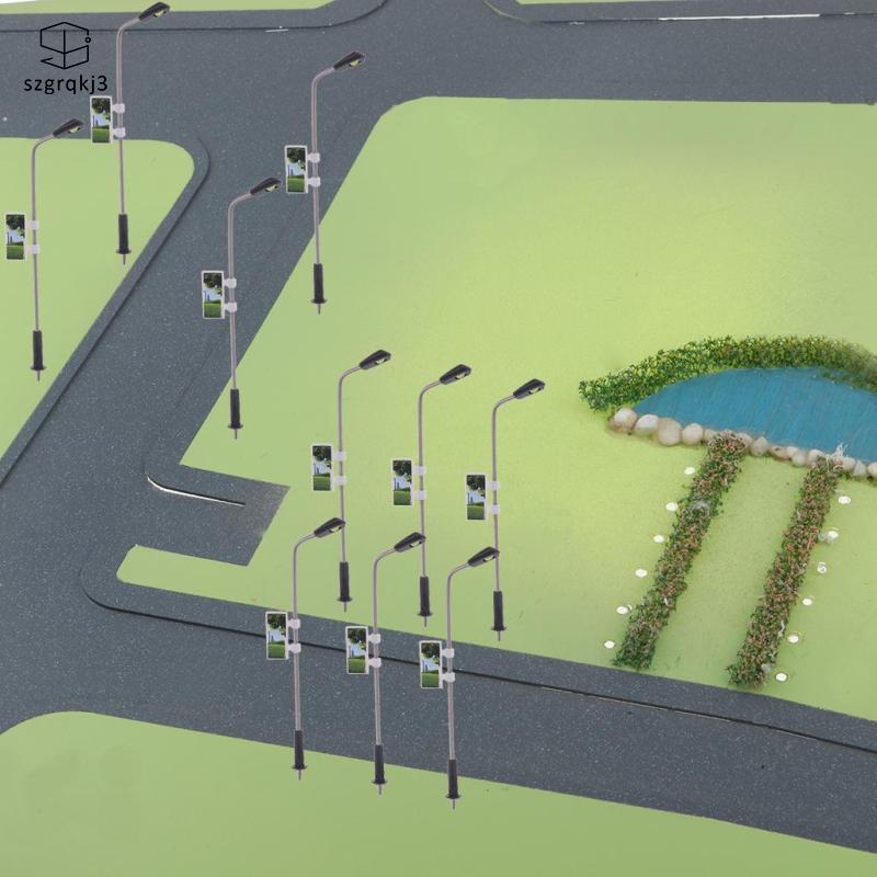 [szgrqkj3] 20x Mini Model Train Train Train Lamp Post LED Street Lights HO Scale 1:100