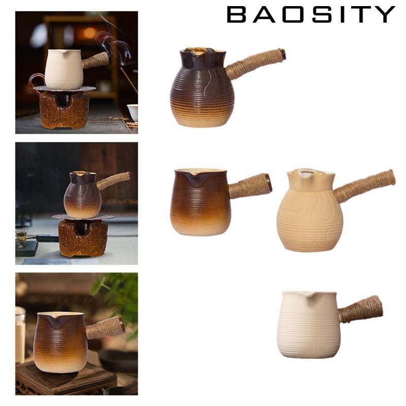 [ความเบา] กาน้ําชาเซรามิกกาต้มน้ําชาด้ามยาวเครื่องชงชากาต้มน้ําใบชาทนทานชา